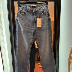 Zara split hem jeans